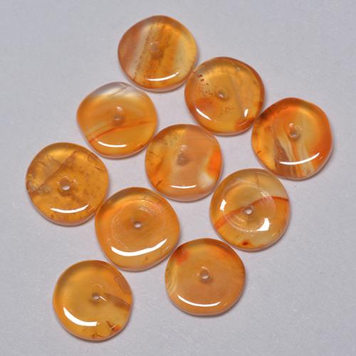 5.83 ct natürliche Mittelorange Karneol-Edelsteine, Ausgefallene Form, Transparent