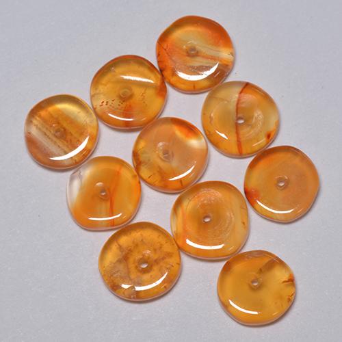 5.83 ct natürliche Mittelorange Karneol-Edelsteine, Ausgefallene Form, Transparent