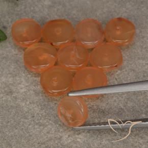 6.74 ct natürliche Helles rötliches Orange Karneol-Edelsteine, Fantasie, Lichtdurchlässig