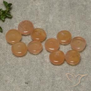 6.42 ct natürliche hellorange Karneol-Edelsteine, Fantasie, Lichtdurchlässig