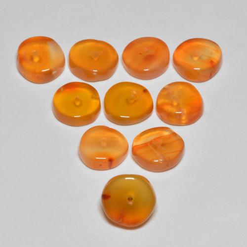 7.77 ct natürliche Aprikose Orange Karneol-Edelsteine, Ausgefallene Form, Lichtdurchlässig