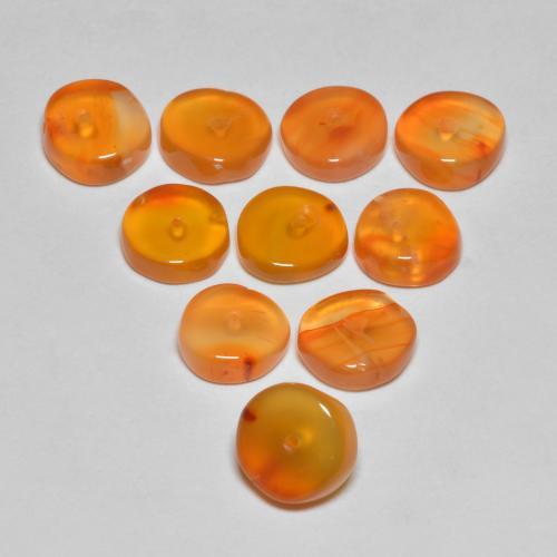 7.77 ct natürliche Aprikose Orange Karneol-Edelsteine, Ausgefallene Form, Lichtdurchlässig