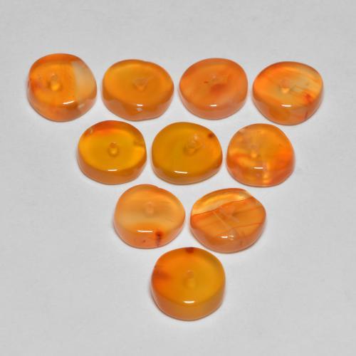 7.77 ct natürliche Aprikose Orange Karneol-Edelsteine, Ausgefallene Form, Lichtdurchlässig