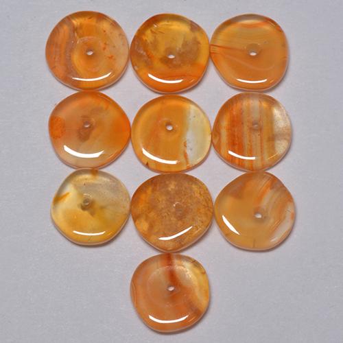 5.09 ct natürliche Mittelorange Karneol-Edelsteine, Ausgefallene Form, Transparent