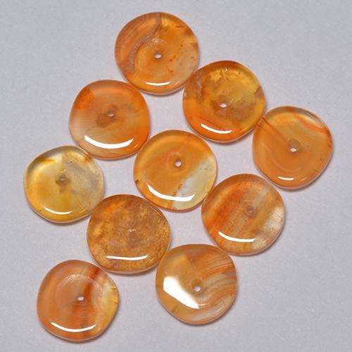 5.09 ct natürliche Mittelorange Karneol-Edelsteine, Ausgefallene Form, Transparent