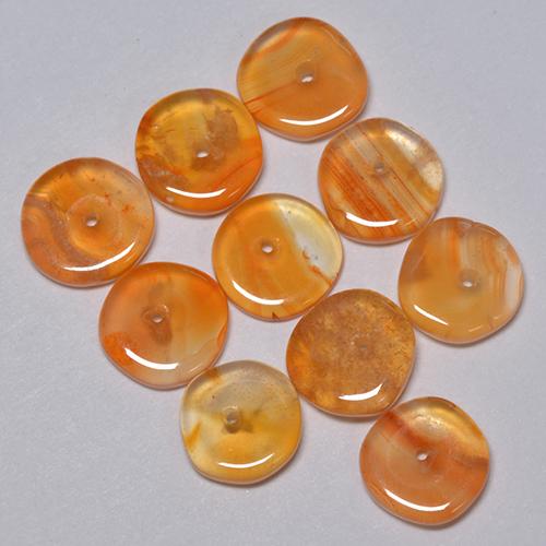 5.09 ct natürliche Mittelorange Karneol-Edelsteine, Ausgefallene Form, Transparent