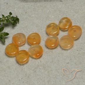4.25 ct natürliche Mittelorange Karneol-Edelsteine, Fantasie, Transparent