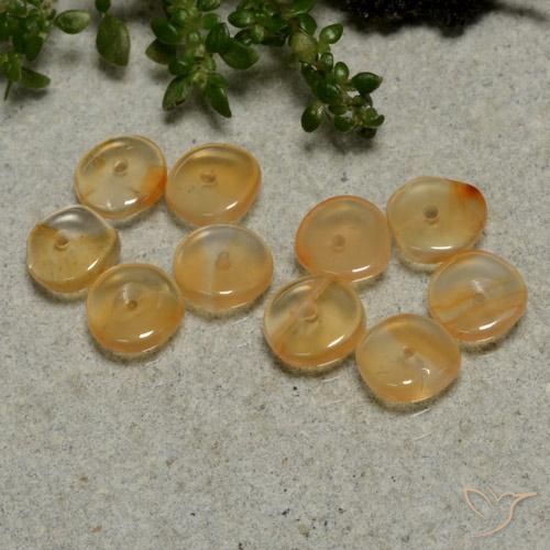 3.41 ct natürliche hellorange Karneol-Edelsteine, Ausgefallene Form, Transparent