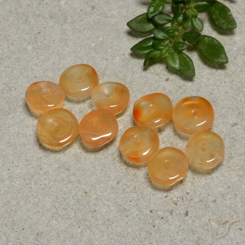 4.64ctw Natürlicher Mittelorange Karneol, Fantasie, Lichtdurchlässig