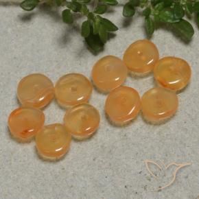 4.00 ct natürliche Mittelorange Karneol-Edelsteine, Ausgefallene Form, Lichtdurchlässig