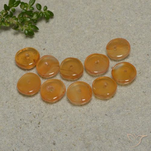 5.06ctw Natürlicher Aprikose Orange Karneol, Fantasie, Transparent
