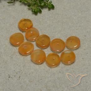 5.06 ct natürliche Aprikose Orange Karneol-Edelsteine, Fantasie, Transparent