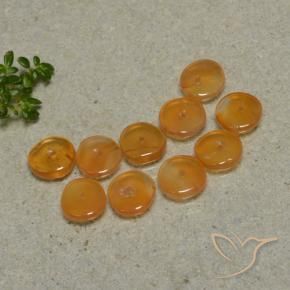 5.06 ct natürliche Aprikose Orange Karneol-Edelsteine, Fantasie, Transparent