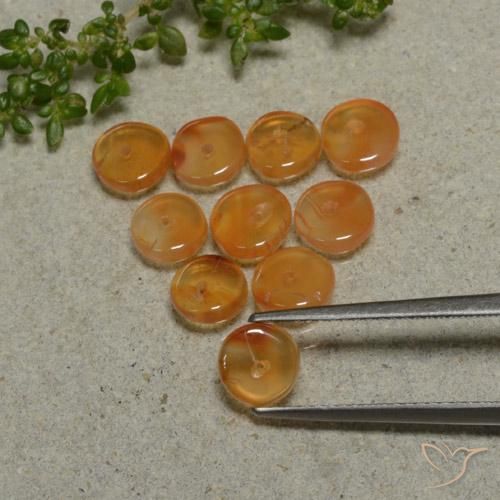 5.70 ct natürliche Mittelorange Karneol-Edelsteine, Ausgefallene Form, Lichtdurchlässig