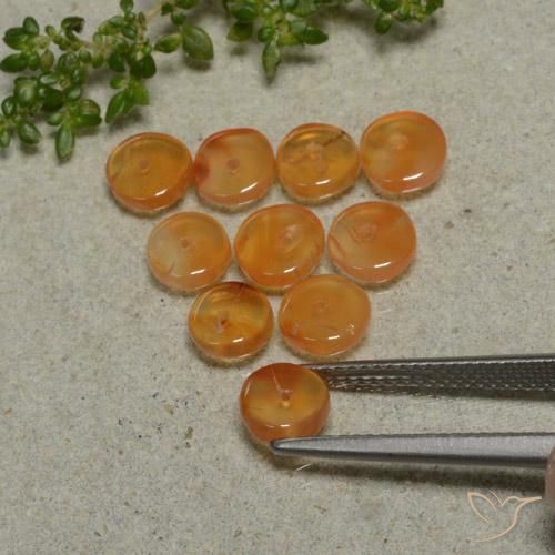 5.70 ct natürliche Mittelorange Karneol-Edelsteine, Ausgefallene Form, Lichtdurchlässig