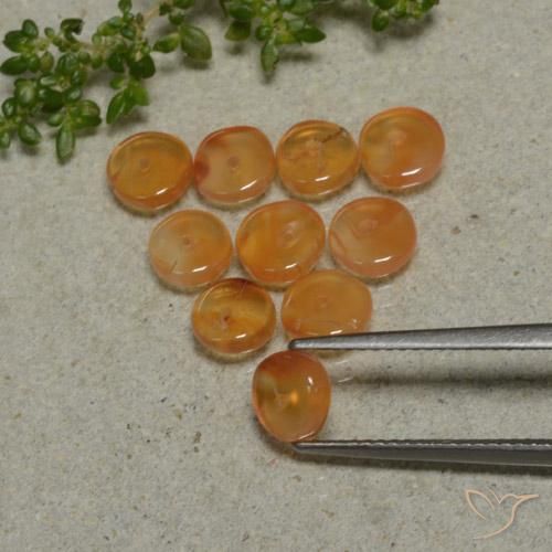 5.70 ct natürliche Mittelorange Karneol-Edelsteine, Ausgefallene Form, Lichtdurchlässig
