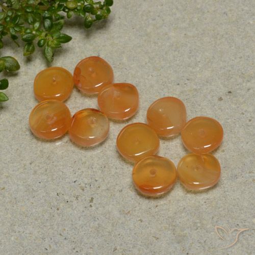 5.34ctw Natürlicher Mittelorange Karneol, Fantasie, Lichtdurchlässig