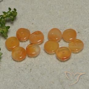 5.34 ct natürliche Mittelorange Karneol-Edelsteine, Fantasie, Lichtdurchlässig