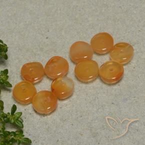 5.34 ct natürliche Mittelorange Karneol-Edelsteine, Fantasie, Lichtdurchlässig