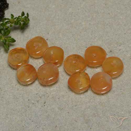 7.95ctw Natürlicher tieforange Karneol, Fantasie, Lichtdurchlässig