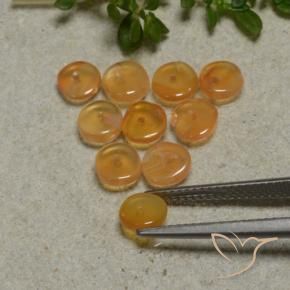 4.02 ct natürliche Mittel-Hellorange Karneol-Edelsteine, Fantasie, Transparent