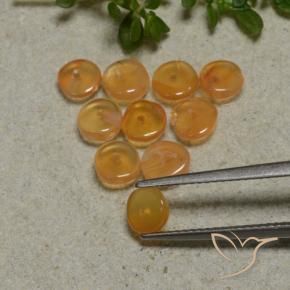 4.02 ct natürliche Mittel-Hellorange Karneol-Edelsteine, Fantasie, Transparent