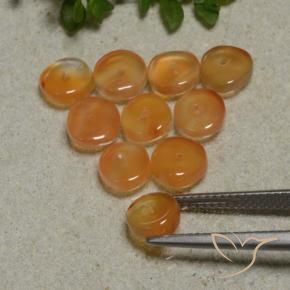 7.53 ct natürliche Dunkelorange Karneol-Edelsteine, Ausgefallene Form, Lichtdurchlässig