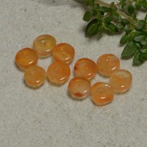 4.51 ct natürliche Dunkelorange Karneol-Edelsteine, Ausgefallene Form, Lichtdurchlässig