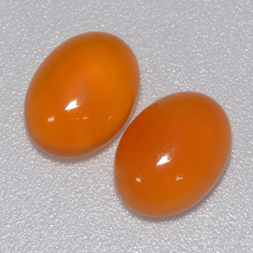 2,61 ct natürliche Rötlich orange Karneol-Edelsteine, Oval Schliff, Transparent