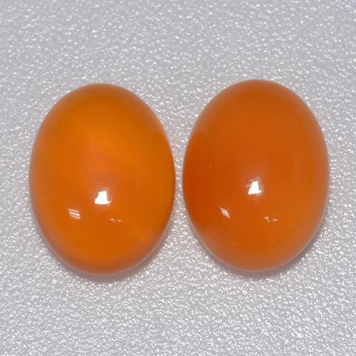 2,61 ct natürliche Rötlich orange Karneol-Edelsteine, Oval Schliff, Transparent