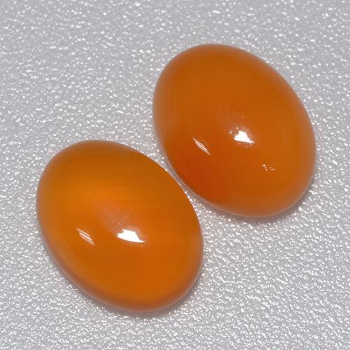 2,61 ct natürliche Rötlich orange Karneol-Edelsteine, Oval Schliff, Transparent