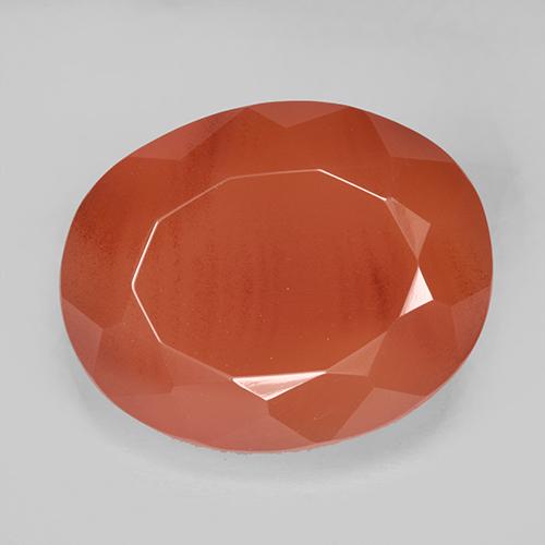 7,92 ctw natürlicher orangefarbener Karneol, Oval Schliff, Lichtdurchlässig