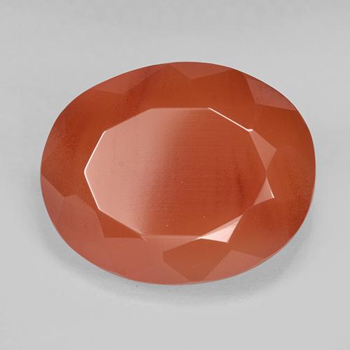 7,92 ctw natürlicher orangefarbener Karneol, Oval Schliff, Lichtdurchlässig