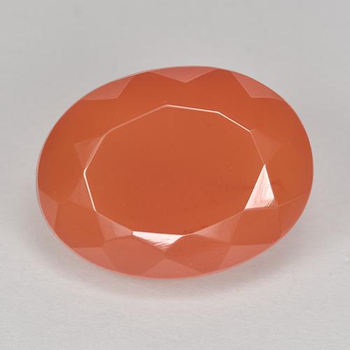 9,17 ctw natürlicher rötlich-orange Karneol, Oval Schliff, Lichtdurchlässig