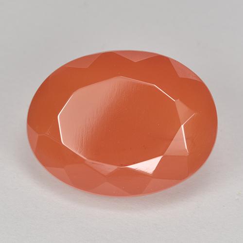 9,17 ctw natürlicher rötlich-orange Karneol, Oval Schliff, Lichtdurchlässig