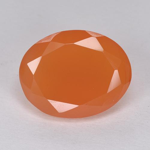 9,17 ctw natürlicher Leuchtendes Orange Karneol, Oval Schliff, Lichtdurchlässig