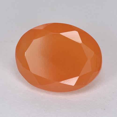 9,17 ctw natürlicher Leuchtendes Orange Karneol, Oval Schliff, Lichtdurchlässig