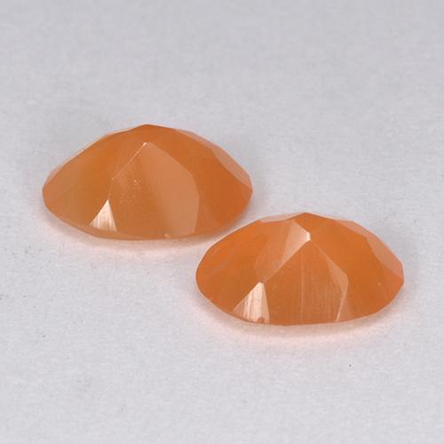 1.80 ct natürliche hellorange Karneol-Edelsteine, Oval Schliff, Lichtdurchlässig