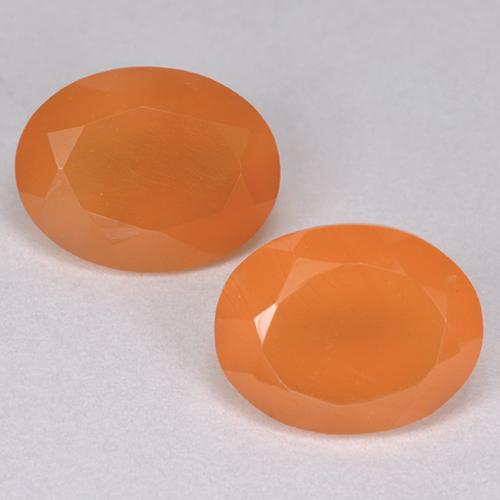 3,57 ct natürliche orangefarbener Karneol-Edelsteine, Oval Schliff, Lichtdurchlässig