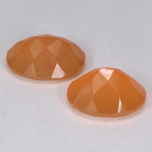 3,57 ct natürliche orangefarbener Karneol-Edelsteine, Oval Schliff, Lichtdurchlässig