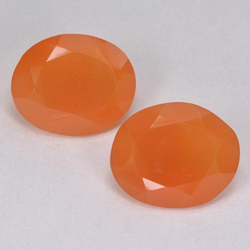 6.02 ct natürliche Intensives Orange Karneol-Edelsteine, Oval Schliff, Lichtdurchlässig