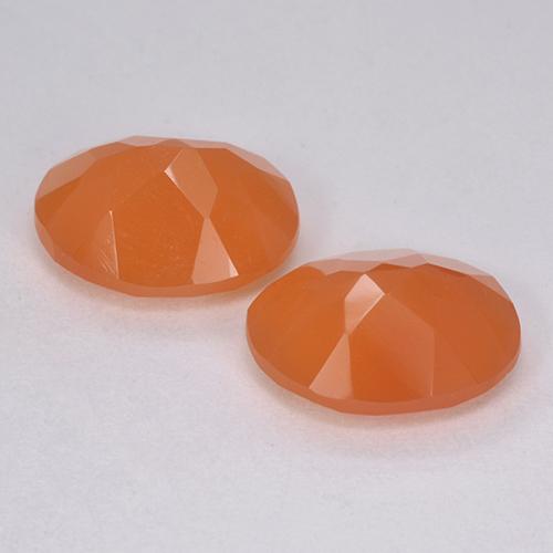 6.02 ct natürliche Intensives Orange Karneol-Edelsteine, Oval Schliff, Lichtdurchlässig