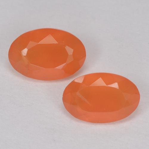 0.77 ct natürliche Feuerorange Karneol-Edelsteine, Oval Schliff, Lichtdurchlässig
