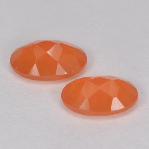 0.77 ct natürliche Feuerorange Karneol-Edelsteine, Oval Schliff, Lichtdurchlässig