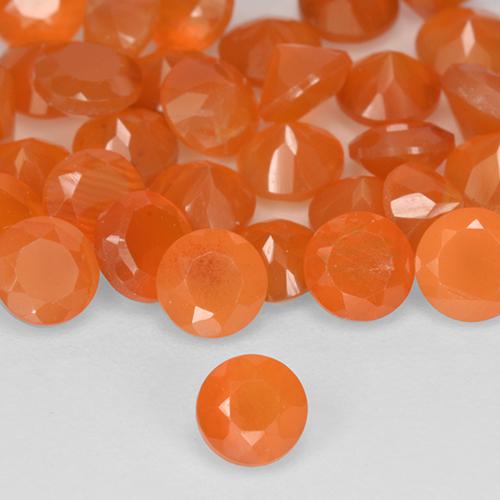 9,17 ctw natürlicher Warme Aprikosenorange Karneol, Runden, Lichtdurchlässig