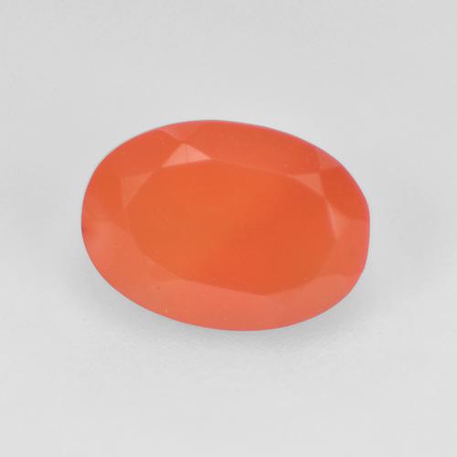 0,70 ctw natürlicher orangefarbener Karneol, Oval Schliff, Lichtdurchlässig