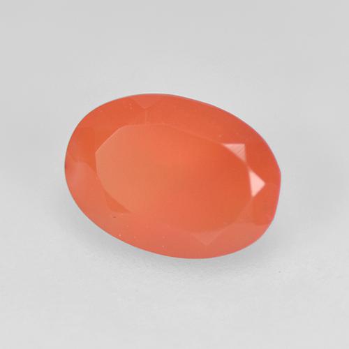 0,70 ctw natürlicher orangefarbener Karneol, Oval Schliff, Lichtdurchlässig