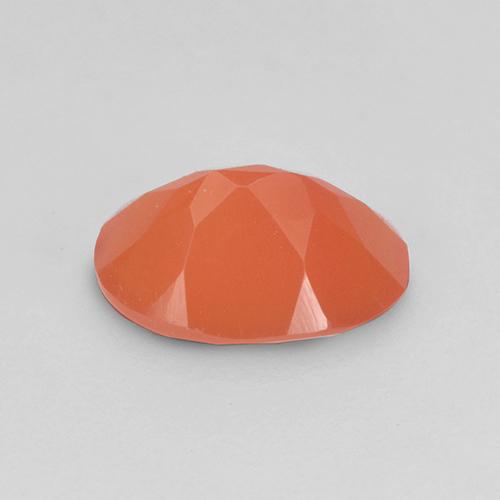 0,70 ctw natürlicher orangefarbener Karneol, Oval Schliff, Lichtdurchlässig