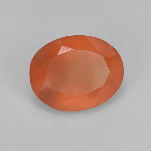 1,51 ctw natürlicher orangefarbener Karneol, Oval Schliff, Lichtdurchlässig
