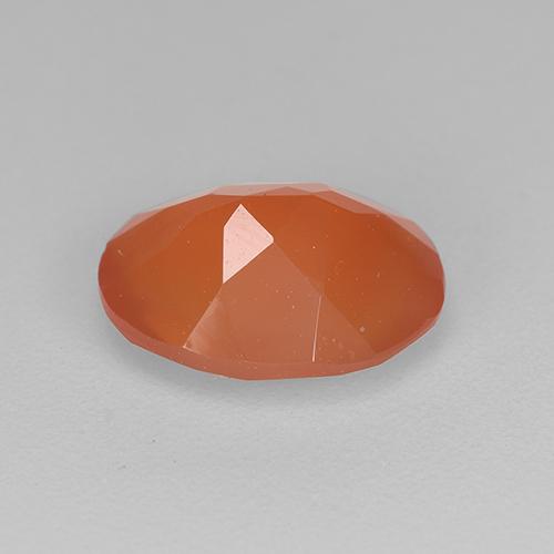 1,51 ctw natürlicher orangefarbener Karneol, Oval Schliff, Lichtdurchlässig